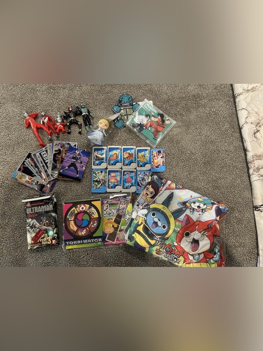 Japanes vintage toys, figures, and cards